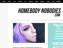 Tablet Screenshot of homebodynobodies.com